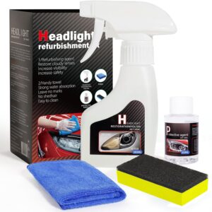 Car Headlight Restoration Kit Cleaner and Restorer Kit